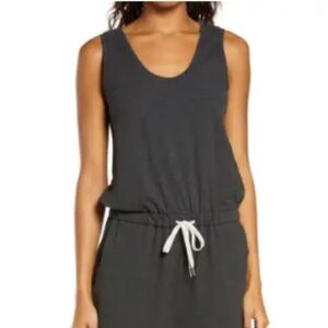 Zella Gwen Sleeveless Knit Jumpsuit - GREY DARK HEATHER